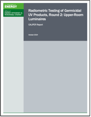 DOE CALiPER Report Published On GUV Upper-Room Luminaires